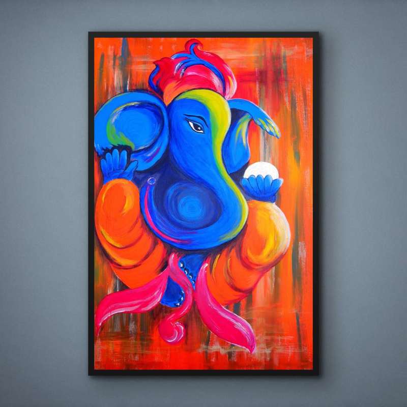 Quadro Decorativo Pintura Ganesha