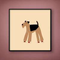 Quadro Decorativo Airedale de Patins