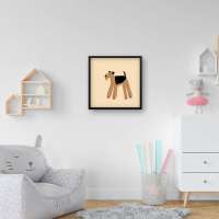 Quadro Decorativo Airedale de Patins