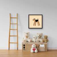 Quadro Decorativo Airedale de Patins